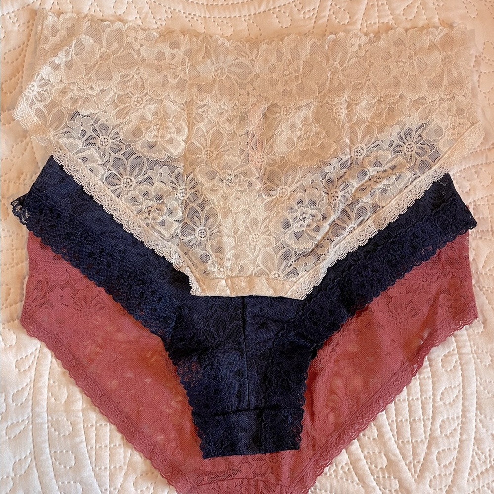 NWOT -Victoria Secret Set if 3 Lacy panties